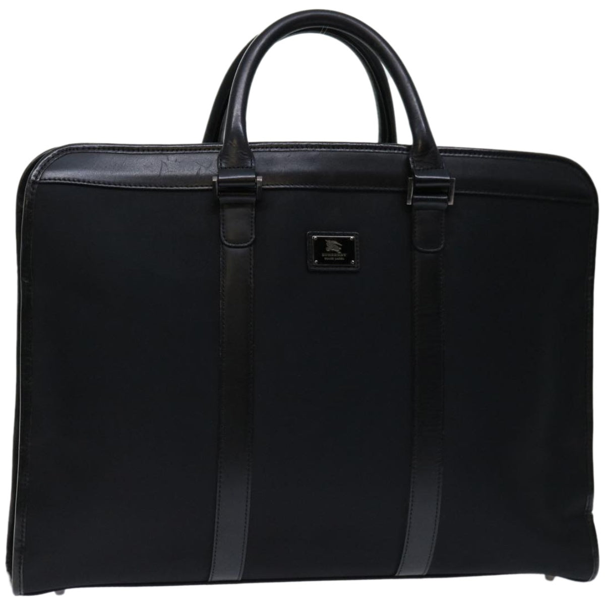 BURBERRY Black label Business Bag Nylon Black Auth bs12486