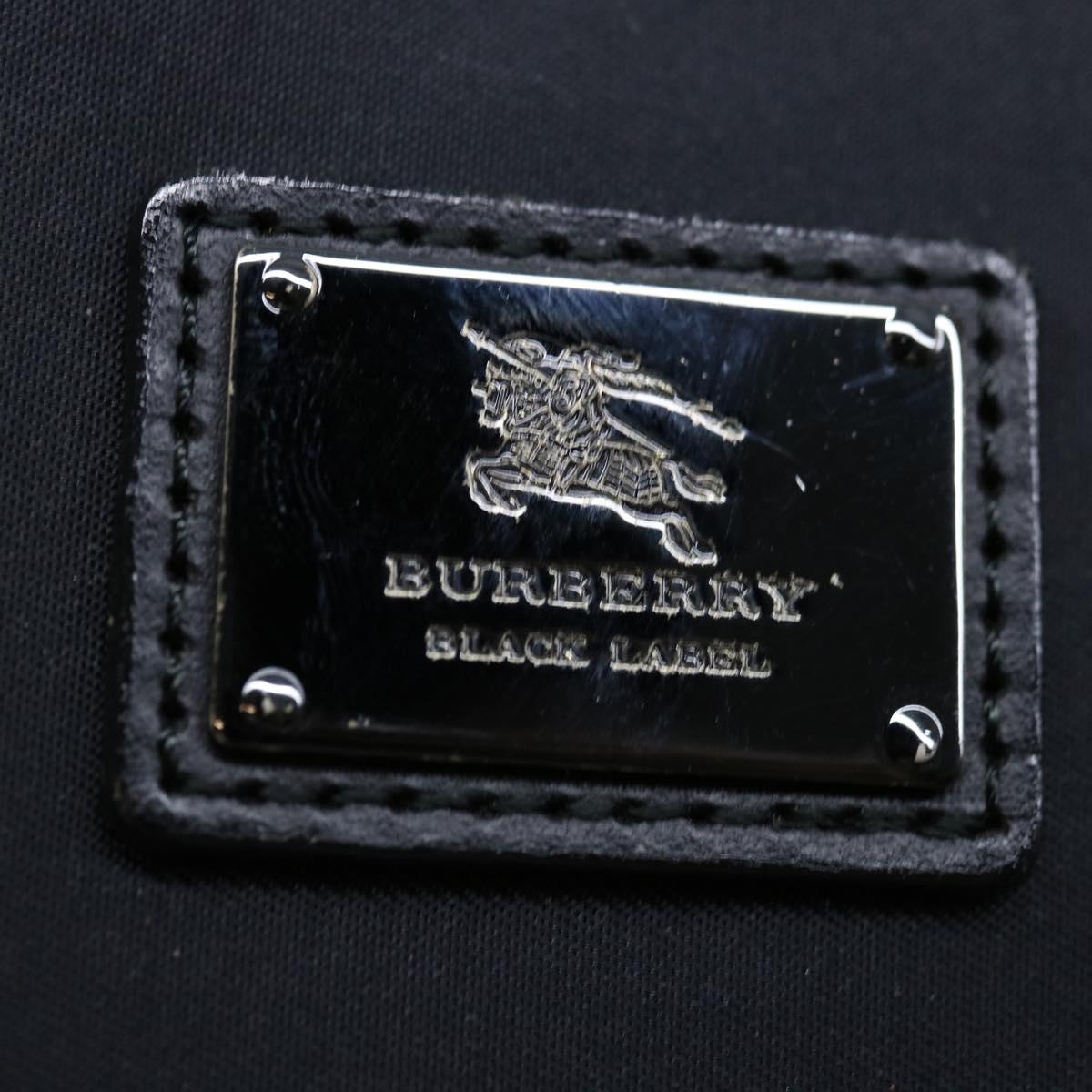 BURBERRY Black label Business Bag Nylon Black Auth bs12486