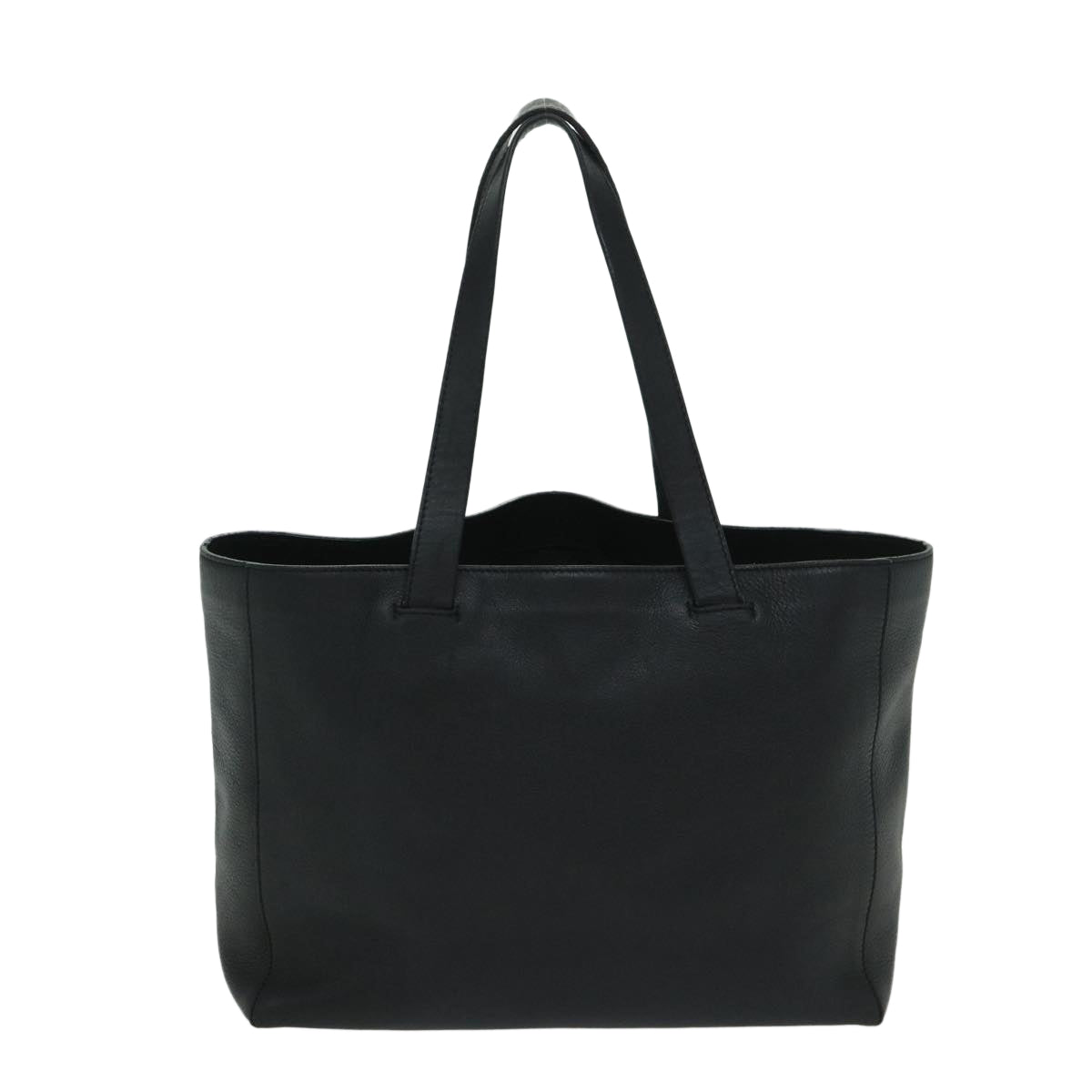 LOEWE Anagram East West Shopper Tote Bag Leather Black Auth bs12487 - 0