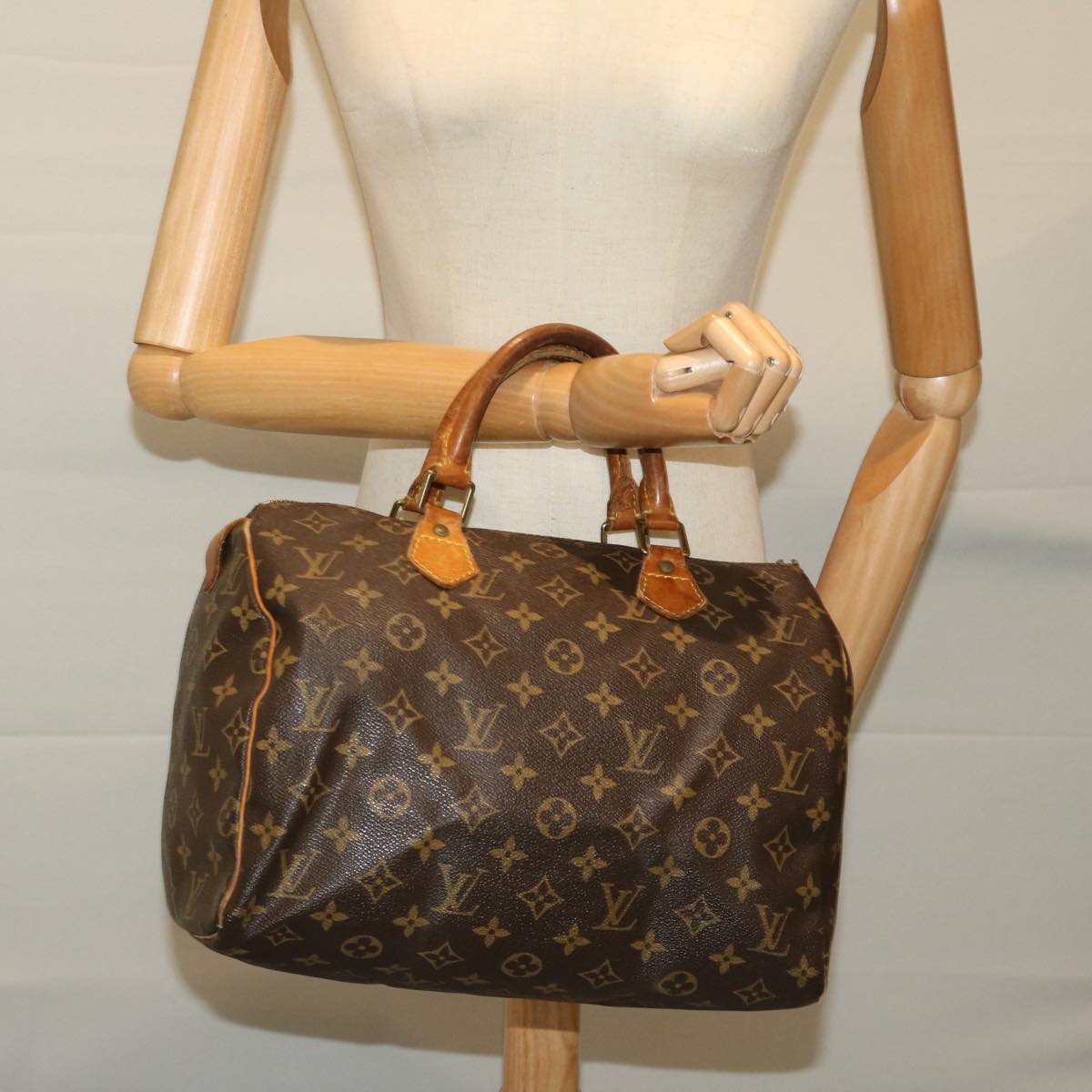 LOUIS VUITTON Monogram Speedy 30 Hand Bag M41526 LV Auth bs12499