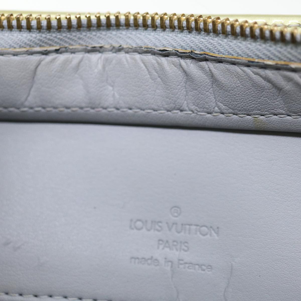 LOUIS VUITTON Monogram Vernis Houston Hand Bag Gris M91053 LV Auth bs12501