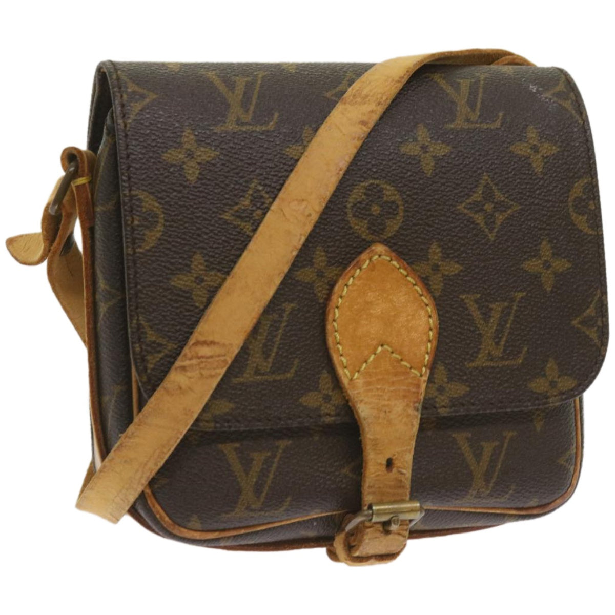 LOUIS VUITTON Monogram Cartouchiere PM Shoulder Bag M51254 LV Auth bs12502