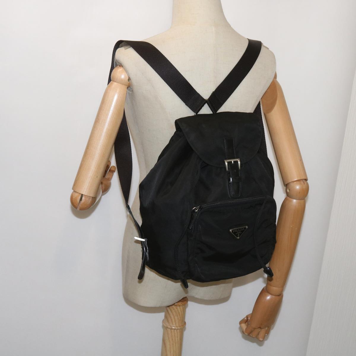 PRADA Backpack Nylon Black Auth bs12506