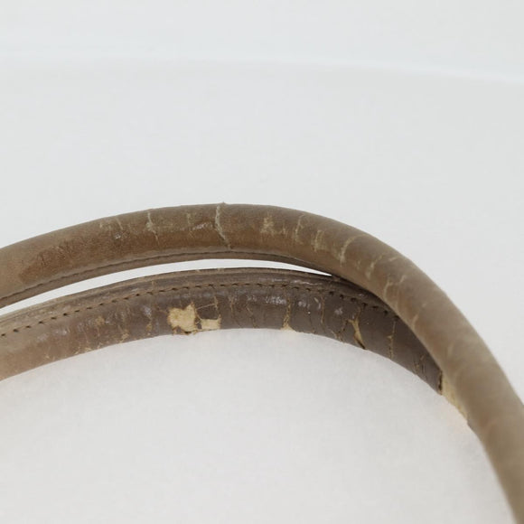 CHANEL Tote Bag Lamb Skin Beige CC Auth bs12535