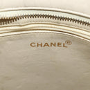 CHANEL Tote Bag Lamb Skin Beige CC Auth bs12535-19