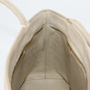 CHANEL Tote Bag Lamb Skin Beige CC Auth bs12535-22