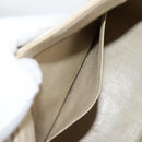 CHANEL Tote Bag Lamb Skin Beige CC Auth bs12535-23