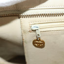 CHANEL Tote Bag Lamb Skin Beige CC Auth bs12535-24