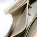 CHANEL Tote Bag Lamb Skin Beige CC Auth bs12535-25