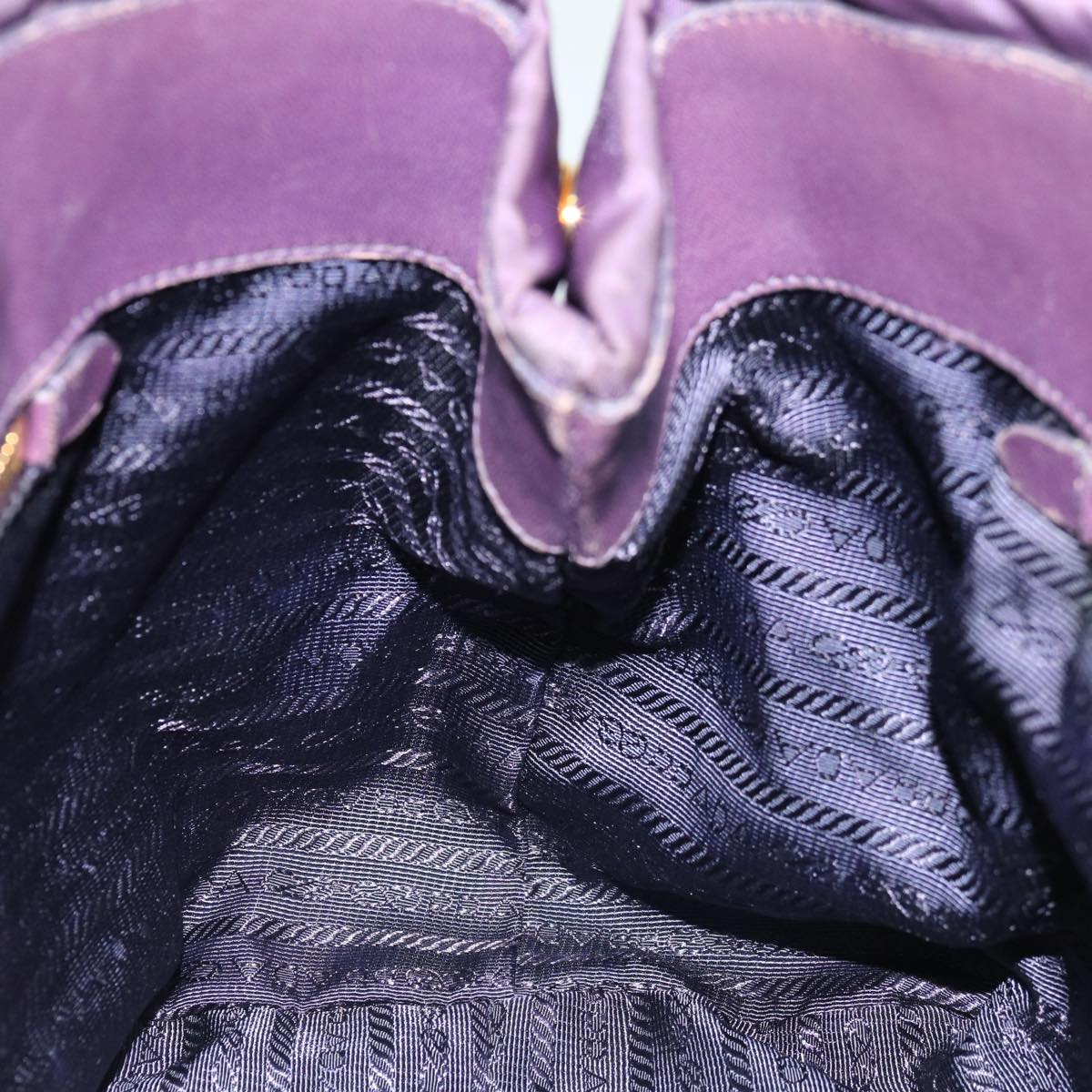 PRADA Hand Bag Nylon Purple Auth bs12547