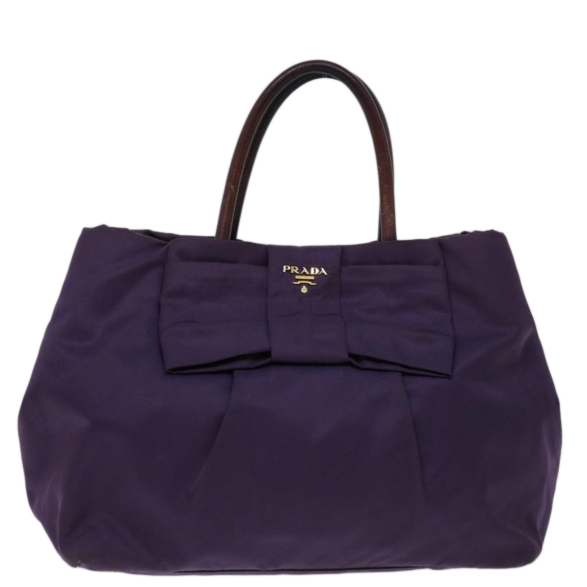 PRADA Hand Bag Nylon Purple Auth bs12547