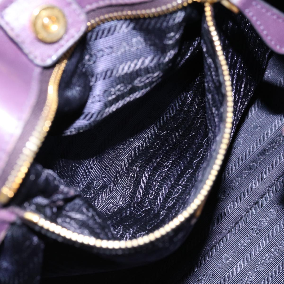 PRADA Hand Bag Nylon Purple Auth bs12547