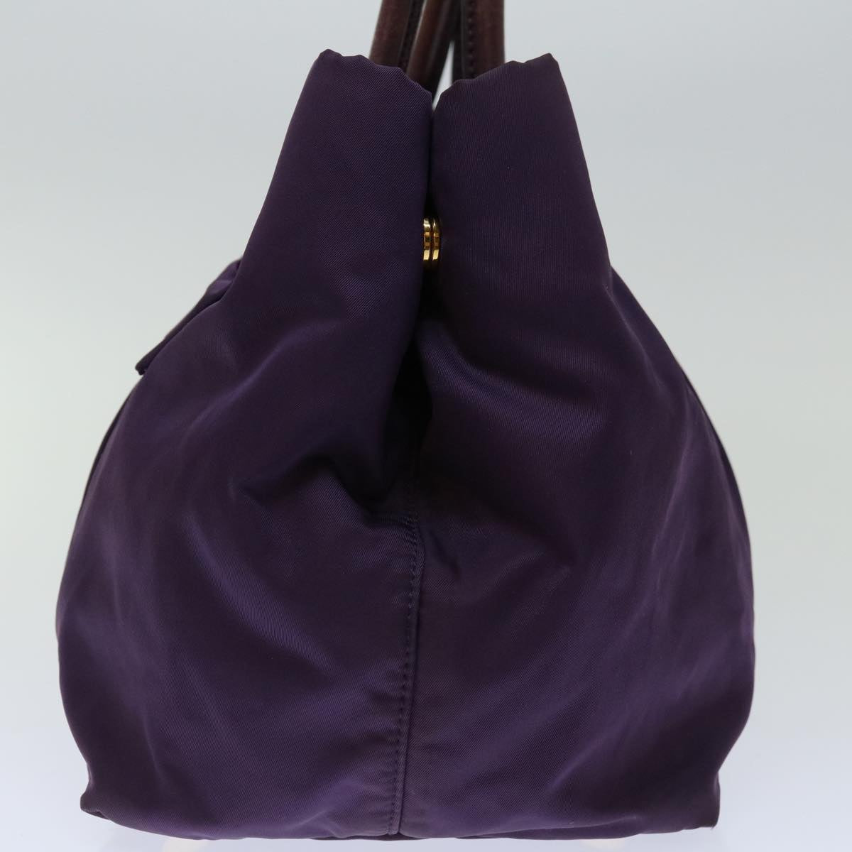 PRADA Hand Bag Nylon Purple Auth bs12547