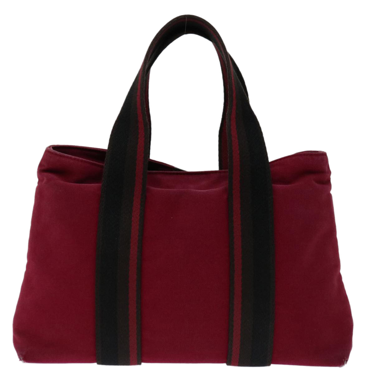 HERMES Toroca Horizont Tote Bag Canvas Red Auth bs12548
