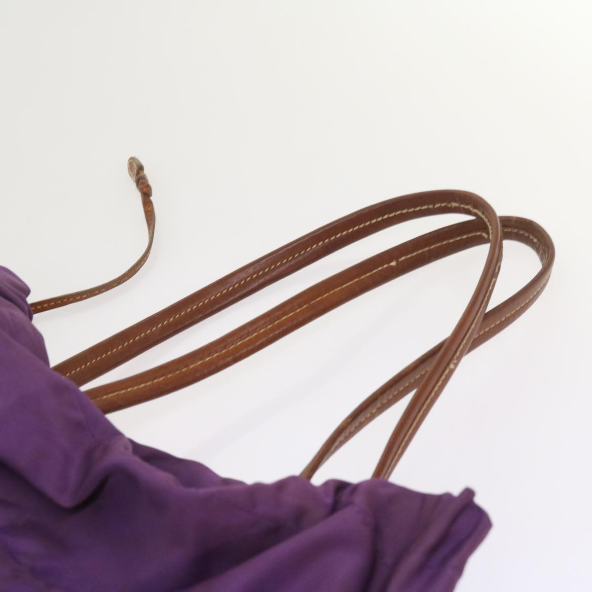 PRADA Tote Bag Nylon 2Set Purple Black Auth bs12552