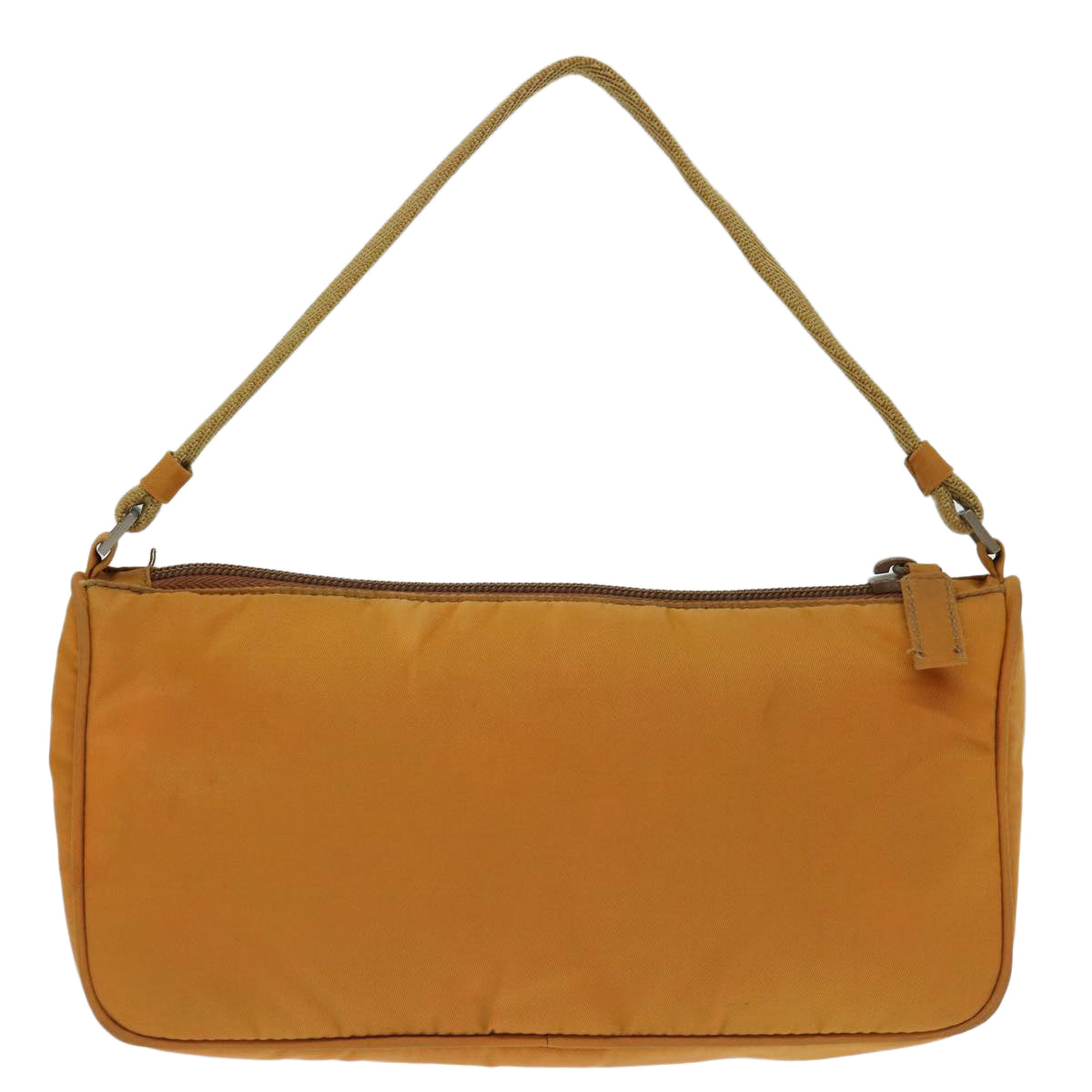 PRADA Accessory Pouch Nylon Orange Auth bs12557