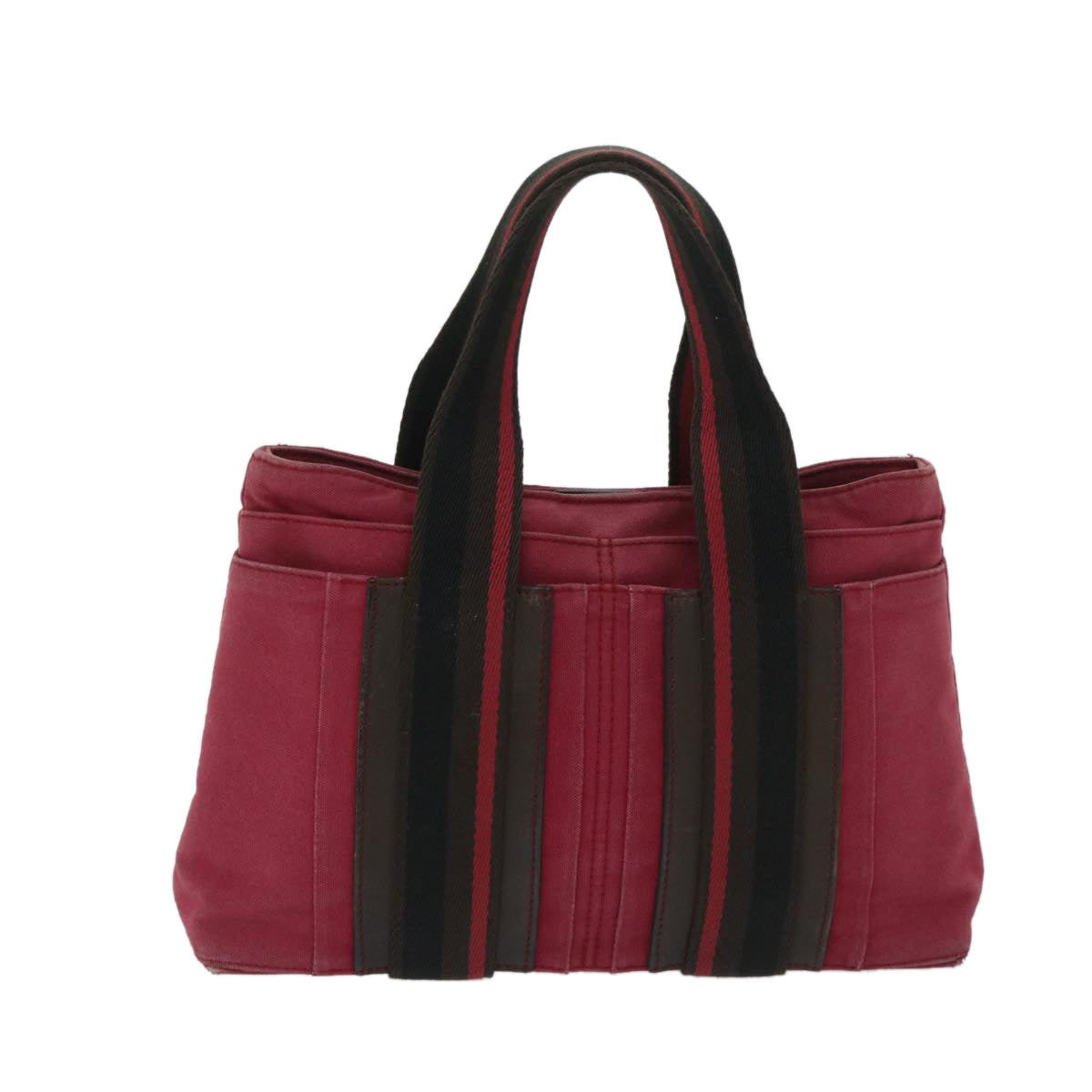 HERMES Toroca Horizontal PM Hand Bag Canvas Red Auth bs12562 - 0