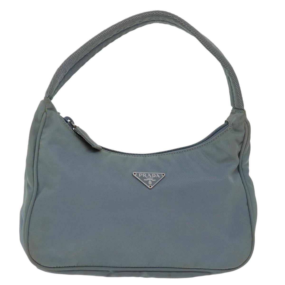 PRADA Hand Bag Nylon Light Blue Auth bs12579