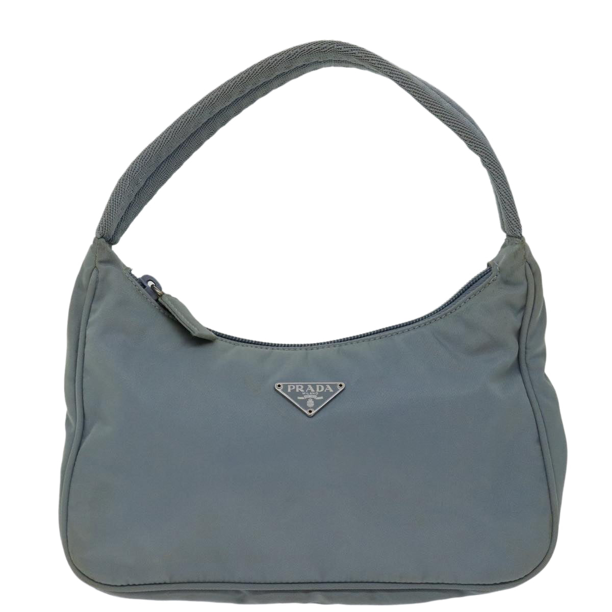 PRADA Hand Bag Nylon Light Blue Auth bs12579 - 0