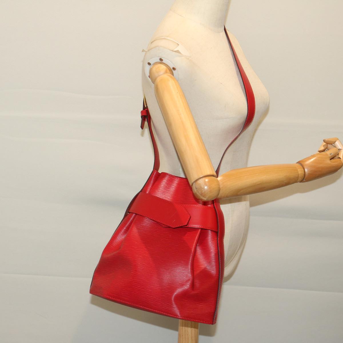 LOUIS VUITTON Epi Sac Depaule PM Shoulder Bag Red M80207 LV Auth bs12596