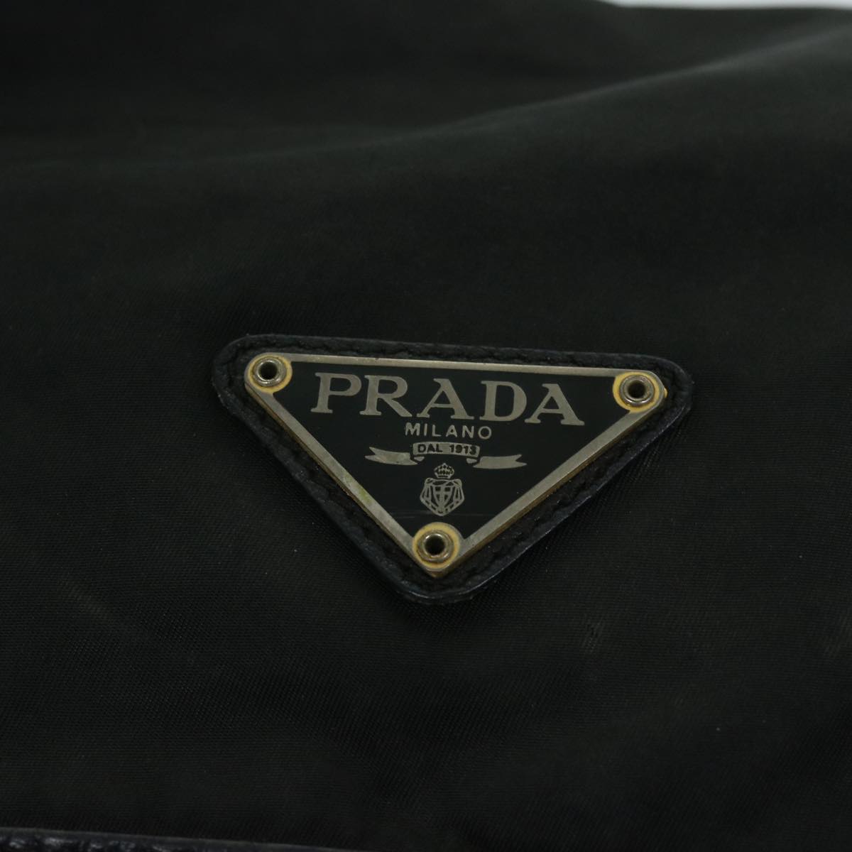 PRADA Shoulder Bag Nylon Black Auth bs12610