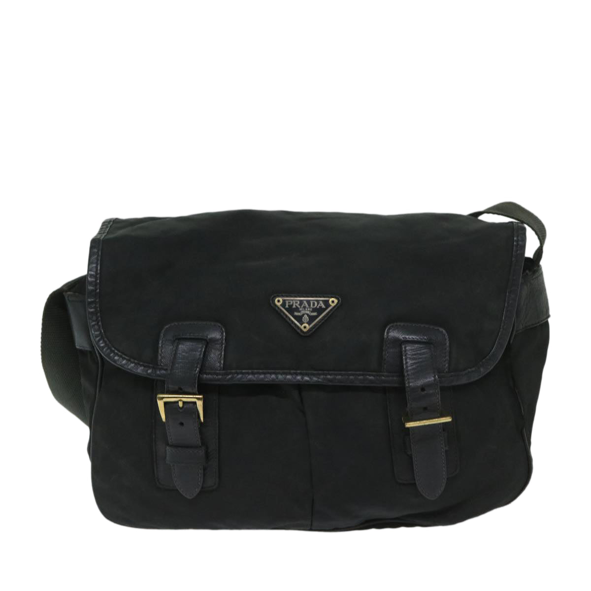 PRADA Shoulder Bag Nylon Black Auth bs12610