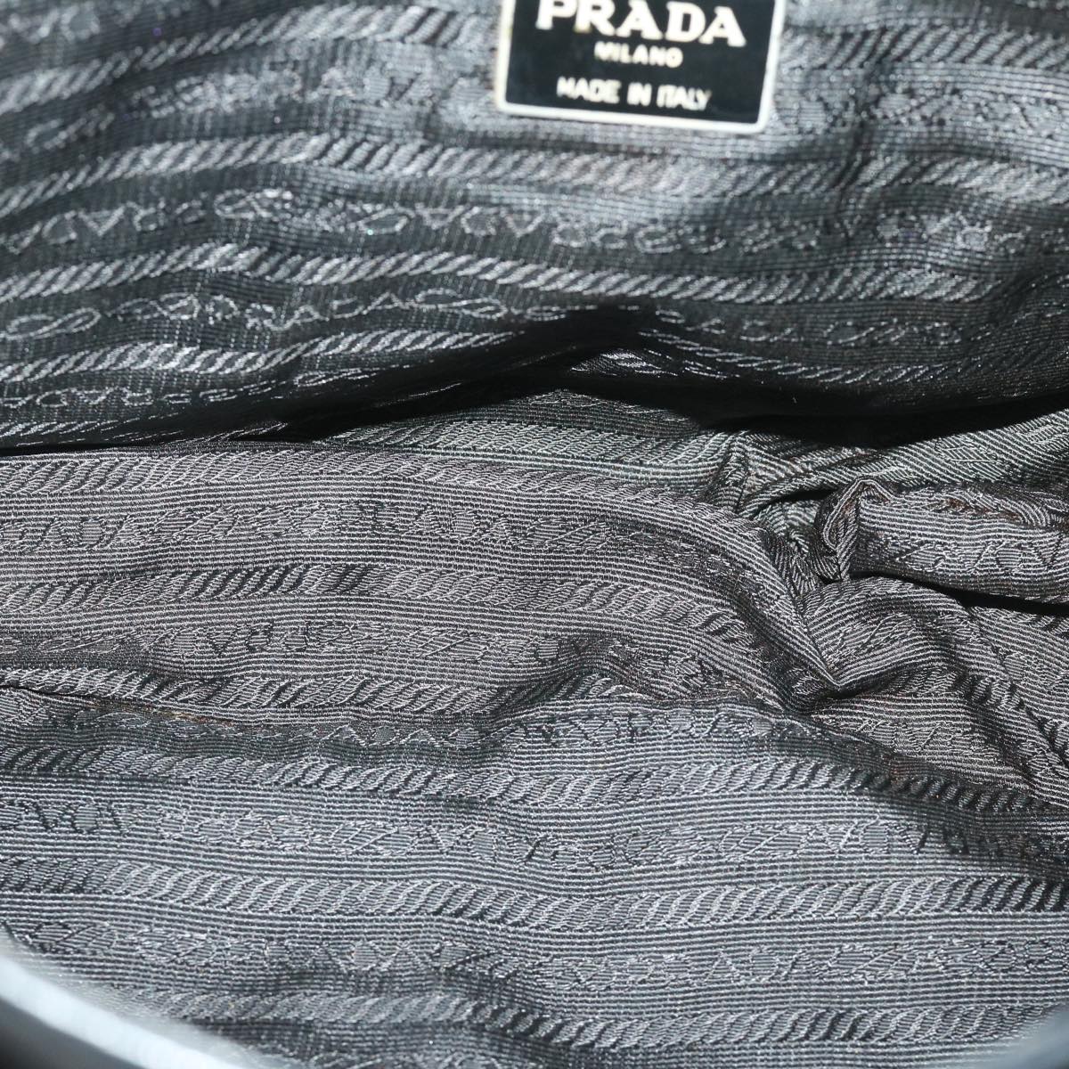 PRADA Shoulder Bag Nylon Black Auth bs12610