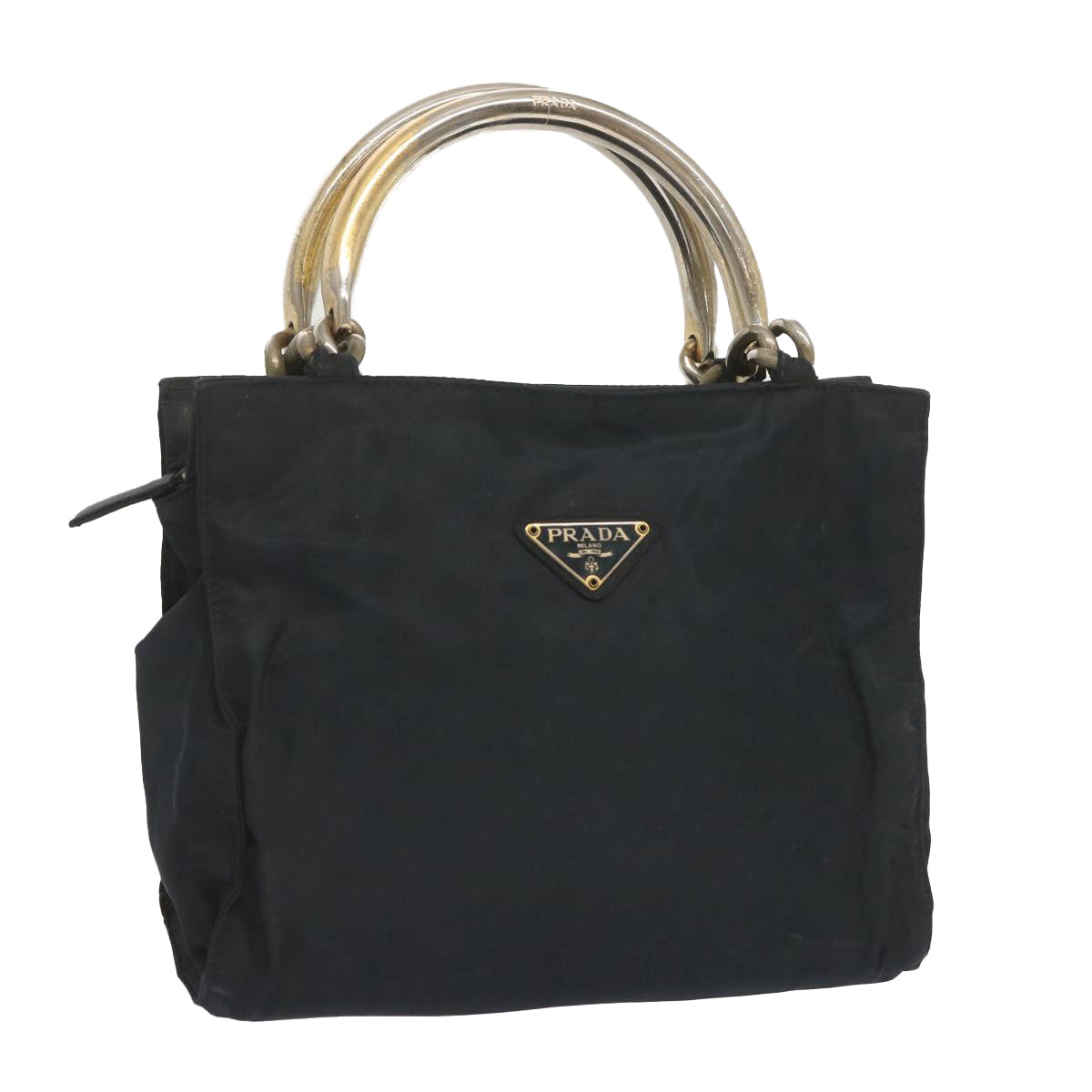 PRADA Hand Bag Nylon Navy Auth bs12614