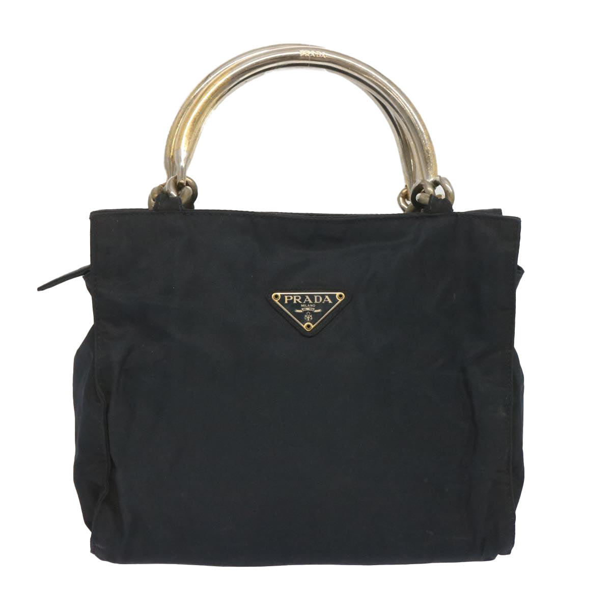 PRADA Hand Bag Nylon Navy Auth bs12614 - 0