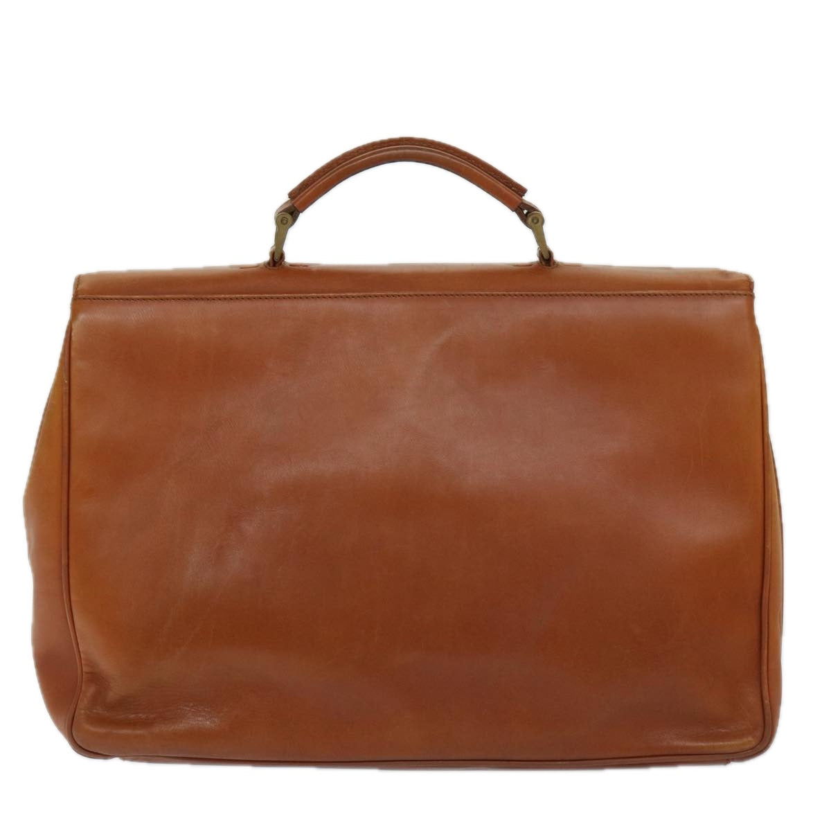 PRADA Hand Bag Leather Brown Auth bs12617 - 0
