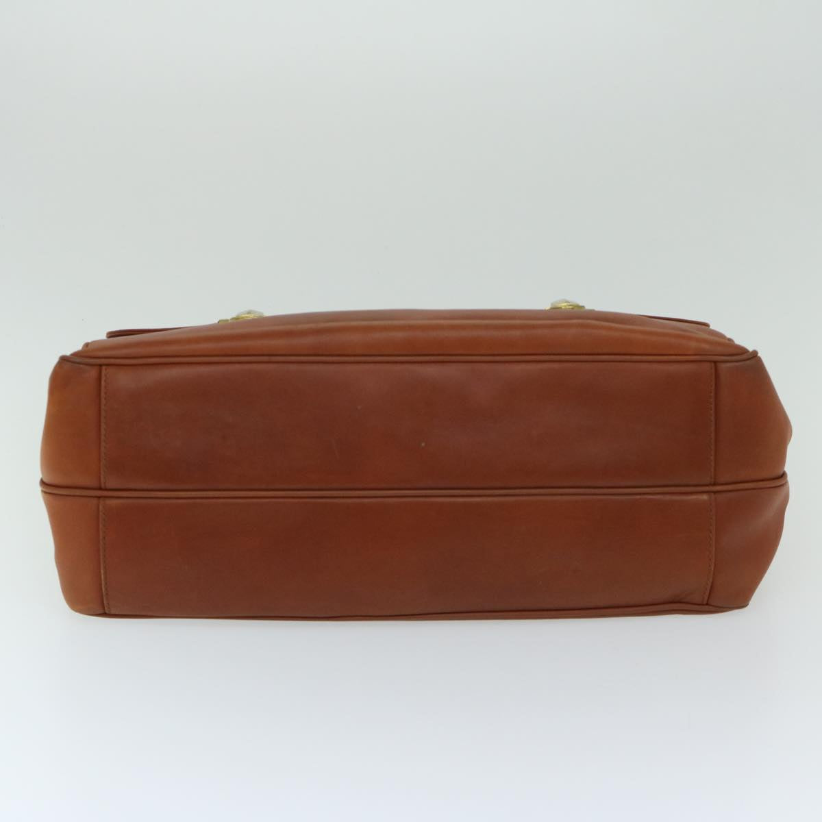 PRADA Hand Bag Leather Brown Auth bs12617