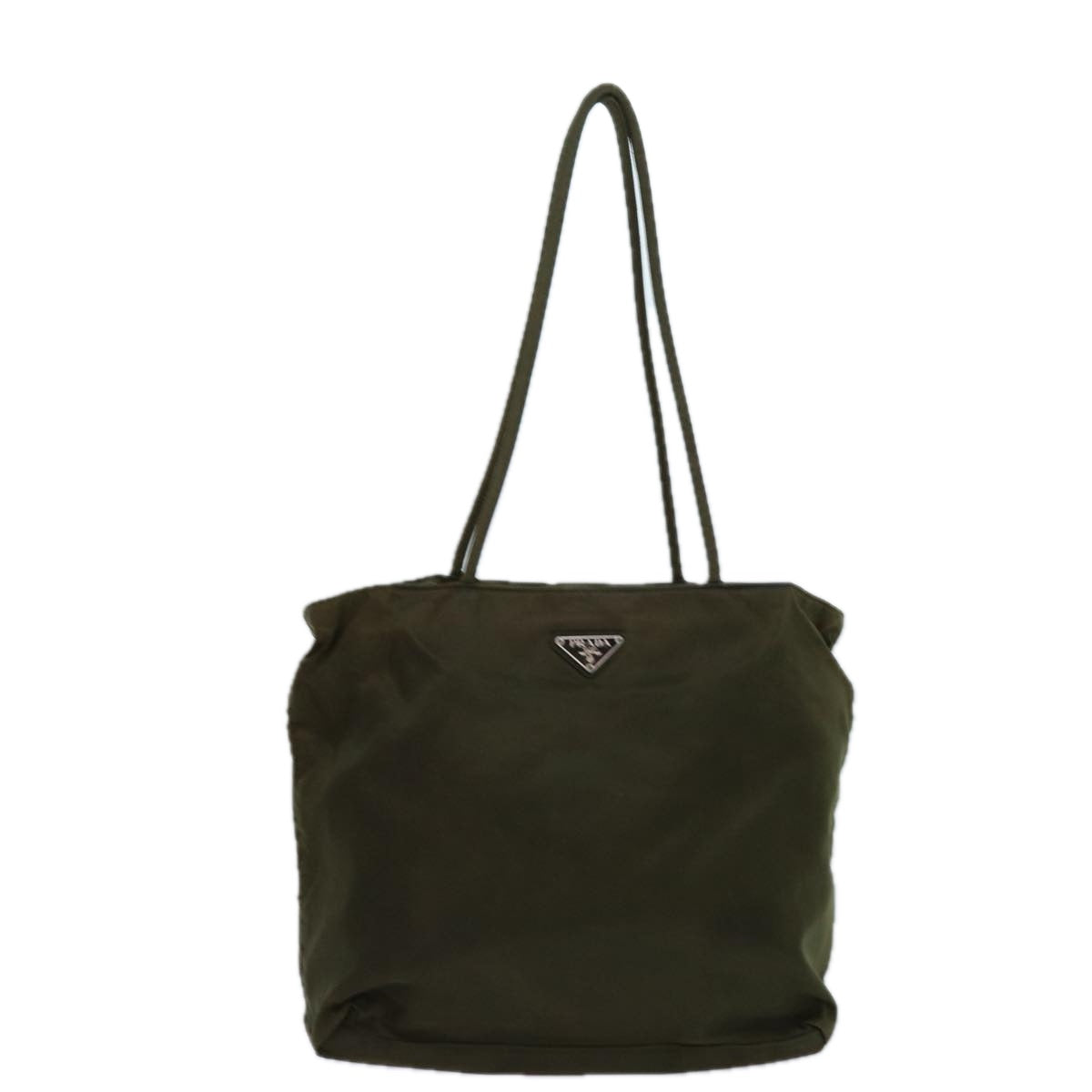PRADA Tote Bag Nylon 3Set Khaki Black Auth bs12622 - 0