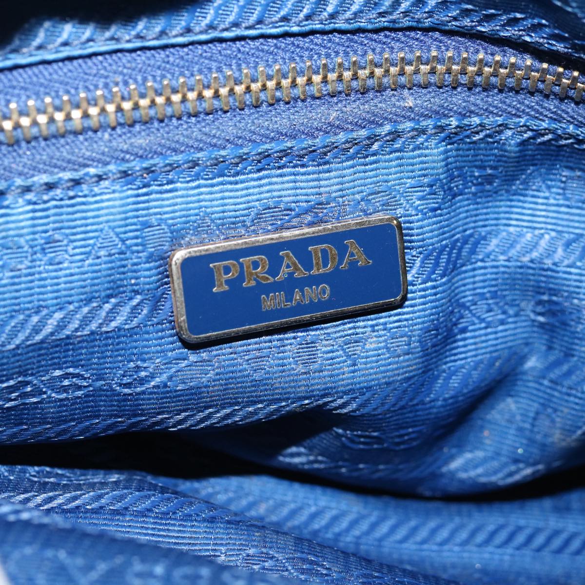 PRADA Pouch Nylon Navy Auth bs12623