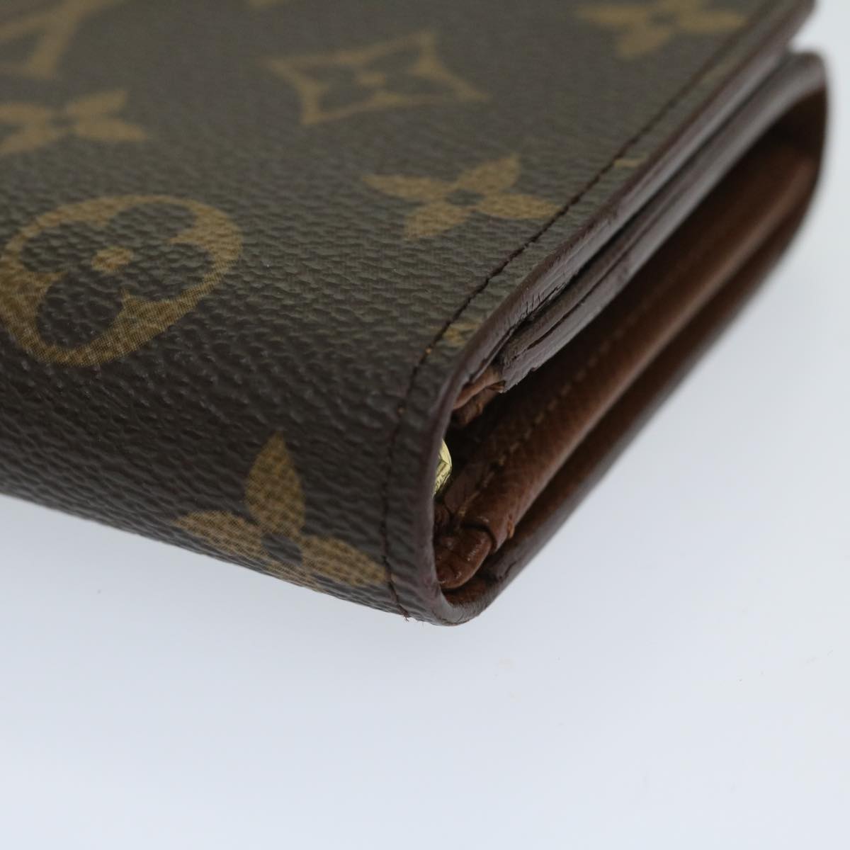 LOUIS VUITTON Monogram Porte Monnaie Zip Long Wallet M61727 LV Auth bs12646