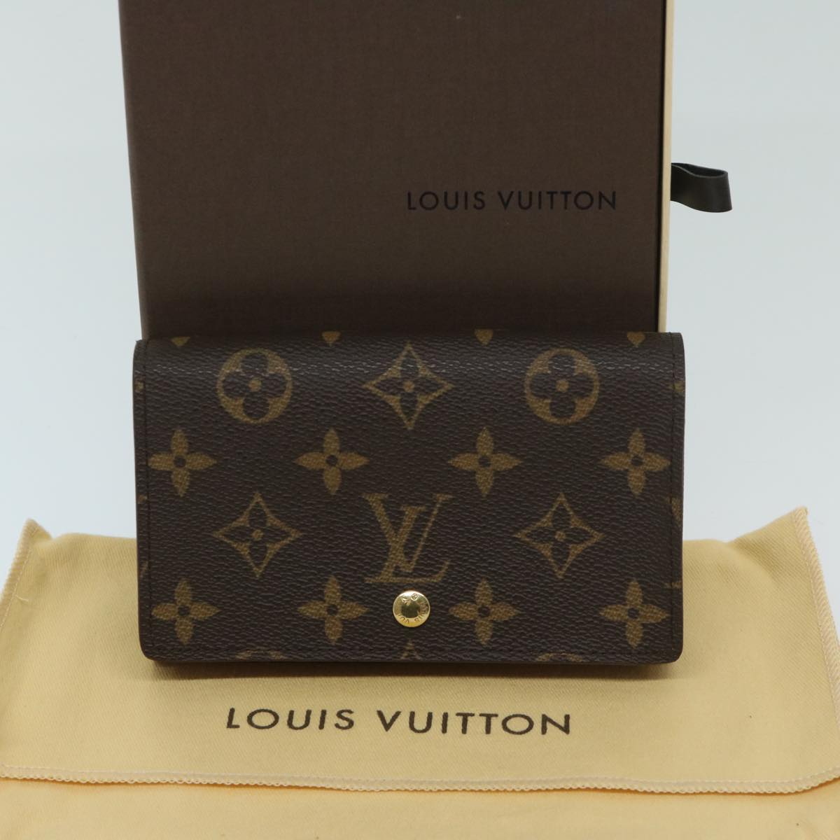 LOUIS VUITTON Monogram Porte Monnaie Zip Long Wallet M61727 LV Auth bs12646