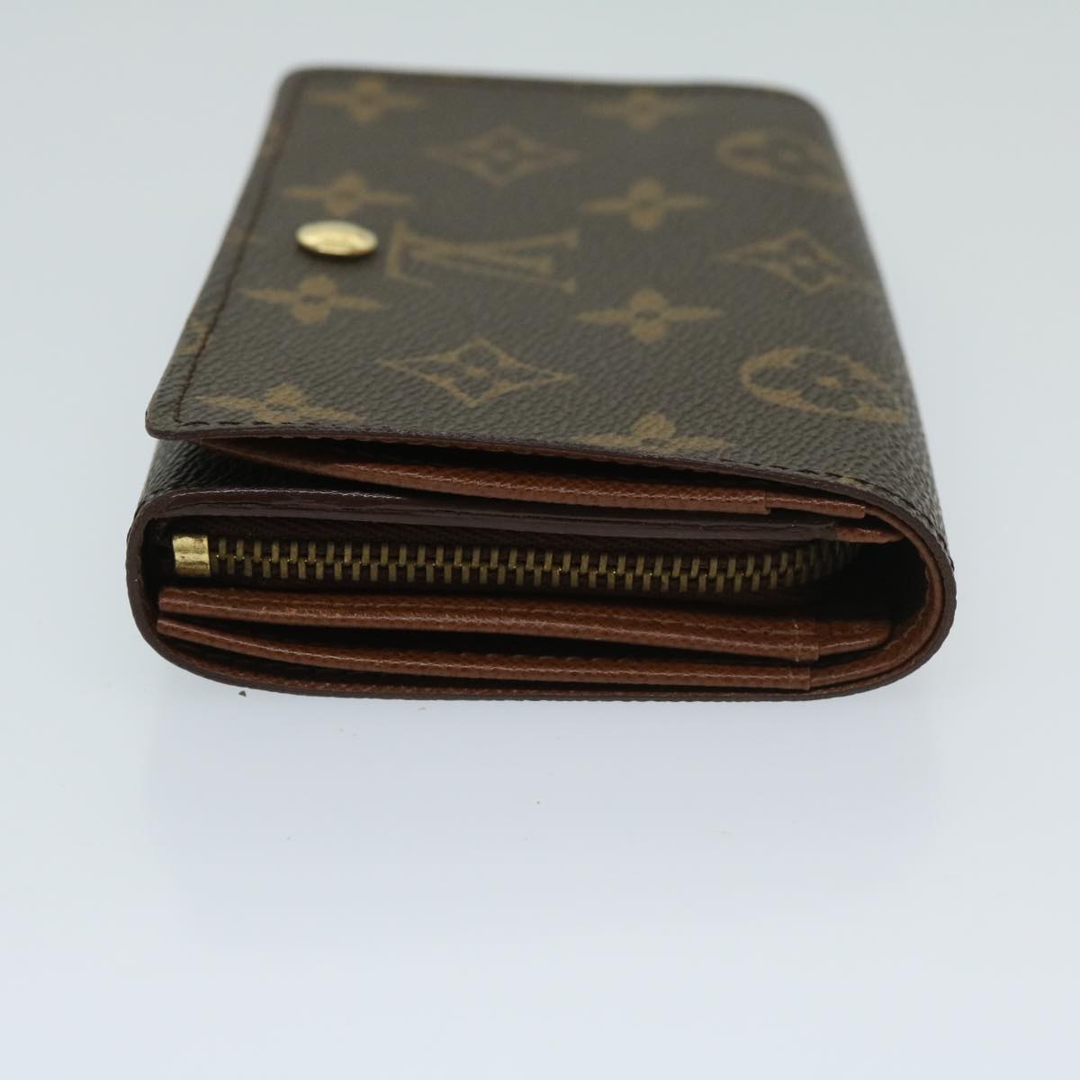 LOUIS VUITTON Monogram Porte Monnaie Zip Long Wallet M61727 LV Auth bs12646