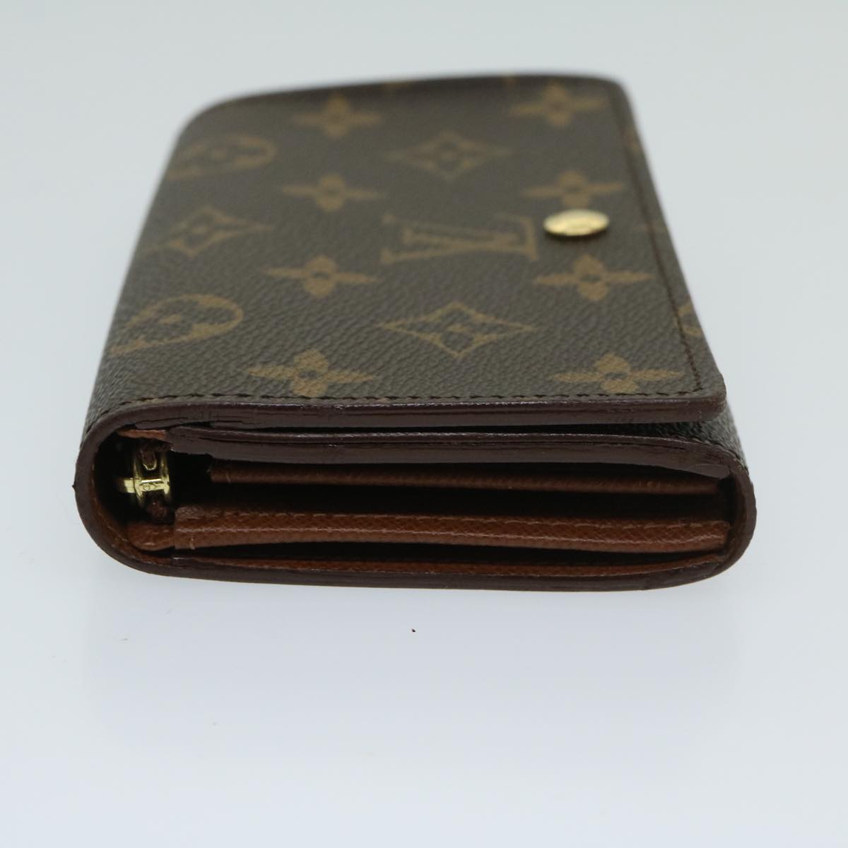 LOUIS VUITTON Monogram Porte Monnaie Zip Long Wallet M61727 LV Auth bs12646