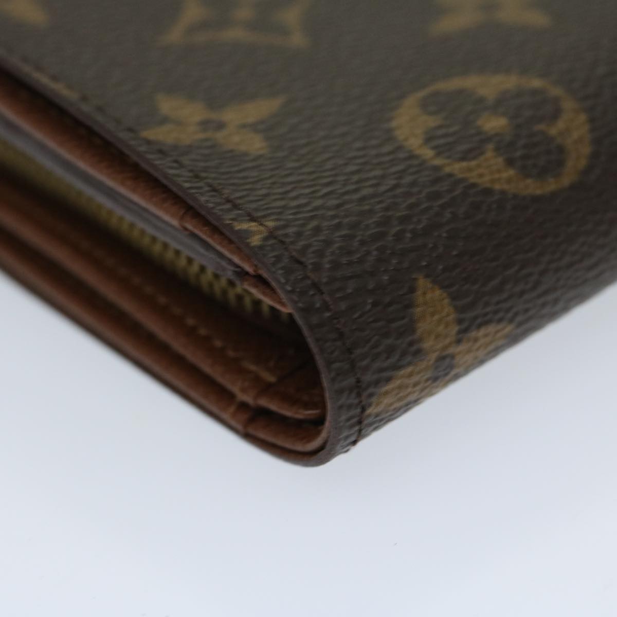 LOUIS VUITTON Monogram Porte Monnaie Zip Long Wallet M61727 LV Auth bs12646