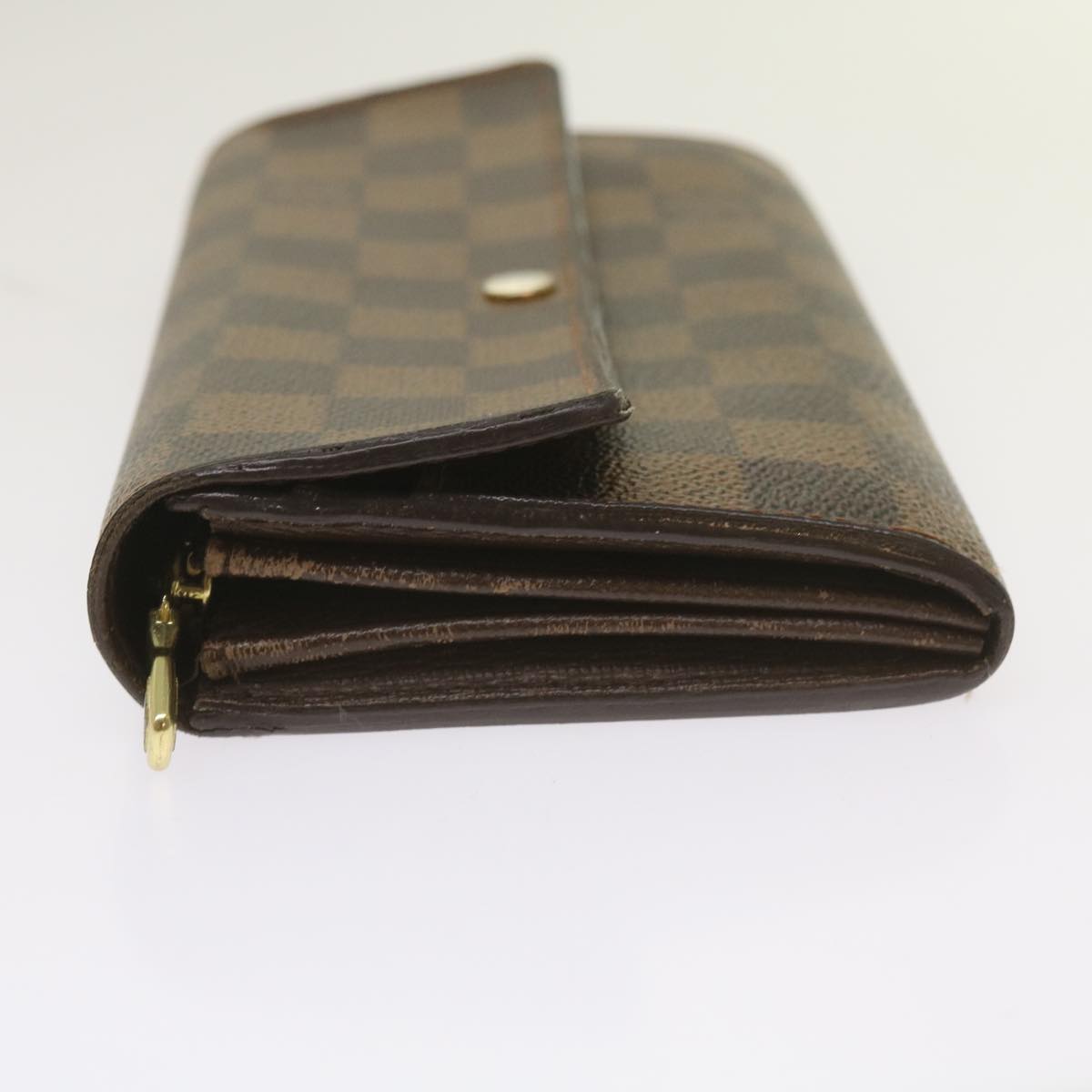 LOUIS VUITTON Damier Ebene Portefeuille Sarah Long Wallet N61734 LV Auth bs12647