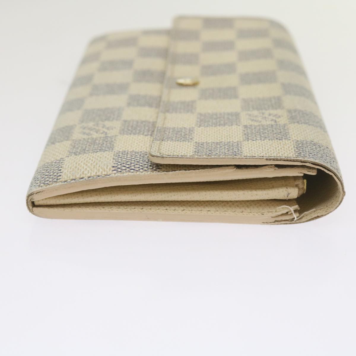 LOUIS VUITTON Damier Azur Portefeuille Sarah Long Wallet N63208 LV Auth bs12648