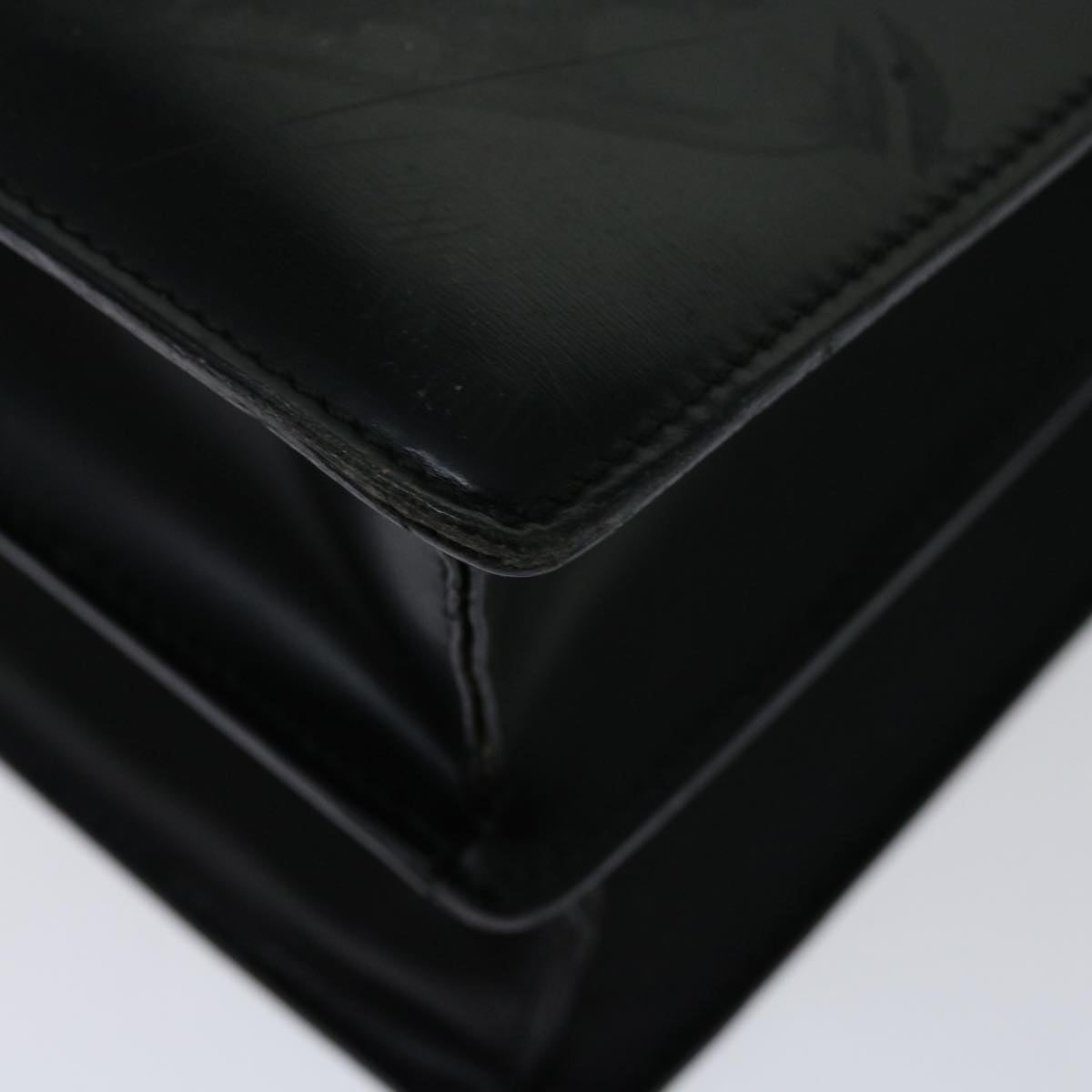 Salvatore Ferragamo Hand Bag Leather Black Auth bs12652