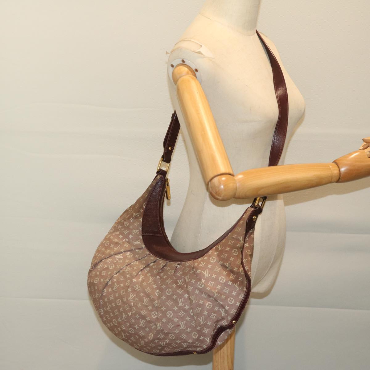 LOUIS VUITTON Monogram Idylle Rhapsody MM Shoulder Bag Sepia M40403 Auth bs12658