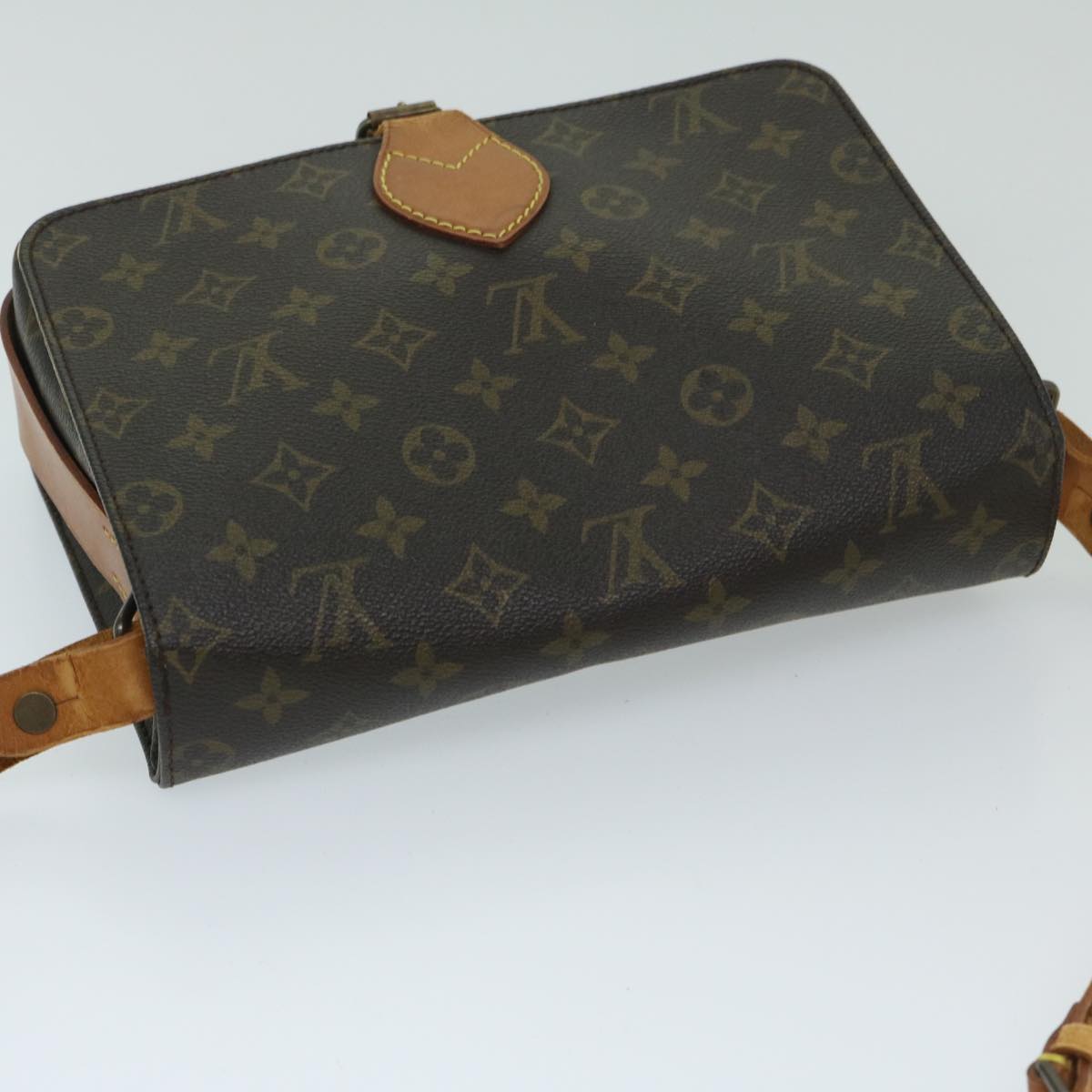 LOUIS VUITTON Monogram Cartouchiere GM Shoulder Bag M51252 LV Auth bs12659