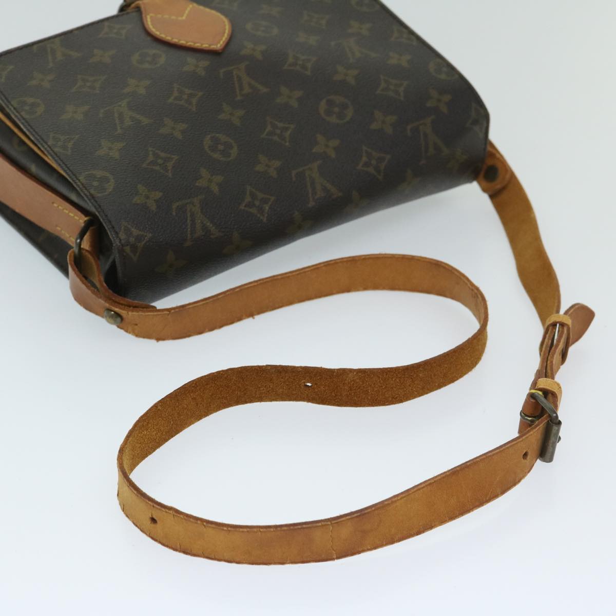 LOUIS VUITTON Monogram Cartouchiere GM Shoulder Bag M51252 LV Auth bs12659