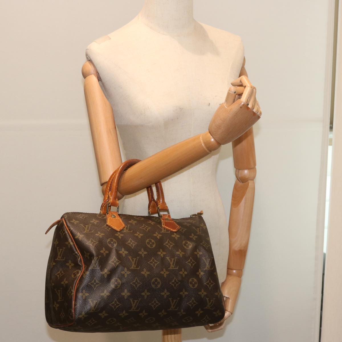 LOUIS VUITTON Monogram Speedy 30 Hand Bag M41526 LV Auth bs12667