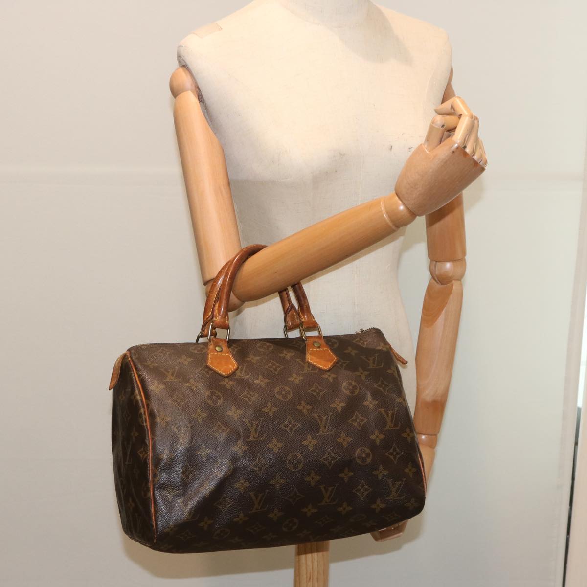 LOUIS VUITTON Monogram Speedy 30 Hand Bag M41526 LV Auth bs12668