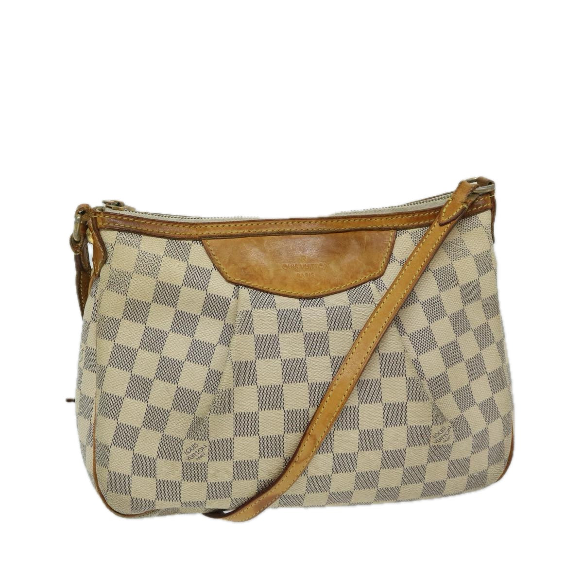 LOUIS VUITTON Damier Azur Siracusa PM Shoulder Bag N41113 LV Auth bs12674