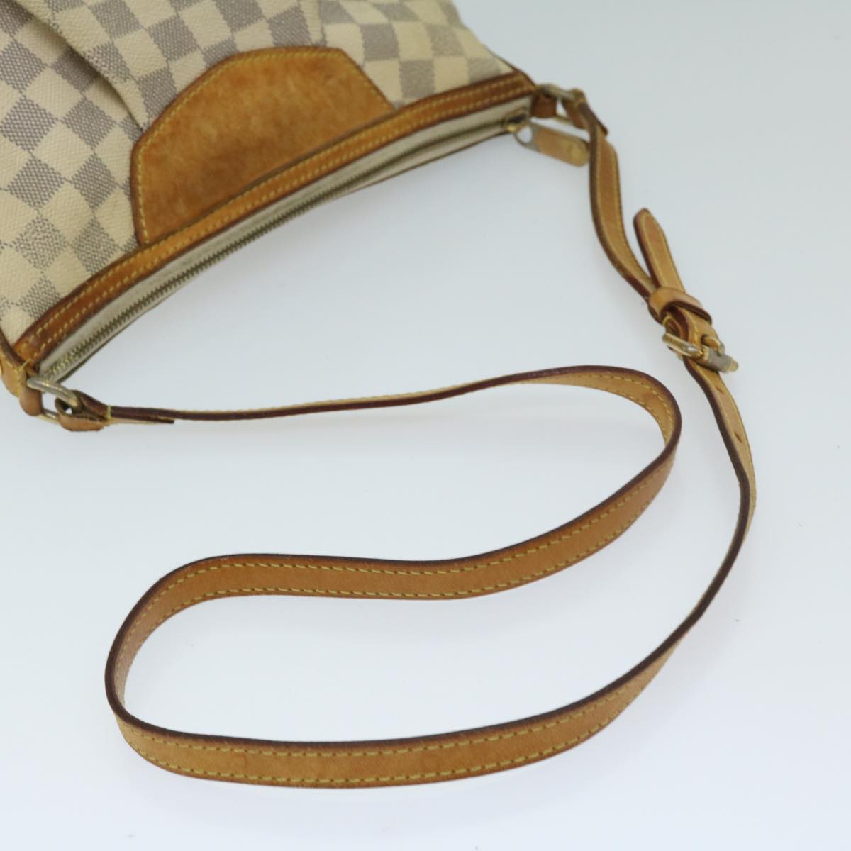 LOUIS VUITTON Damier Azur Siracusa PM Shoulder Bag N41113 LV Auth bs12674