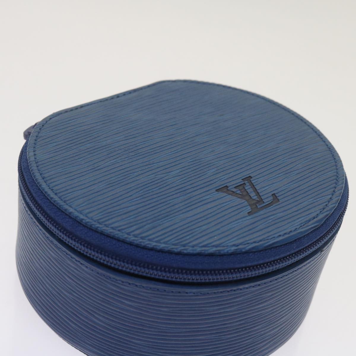 LOUIS VUITTON Epi Ecrin Bijoux 12 Jewelry Box Blue M48205 LV Auth bs12690