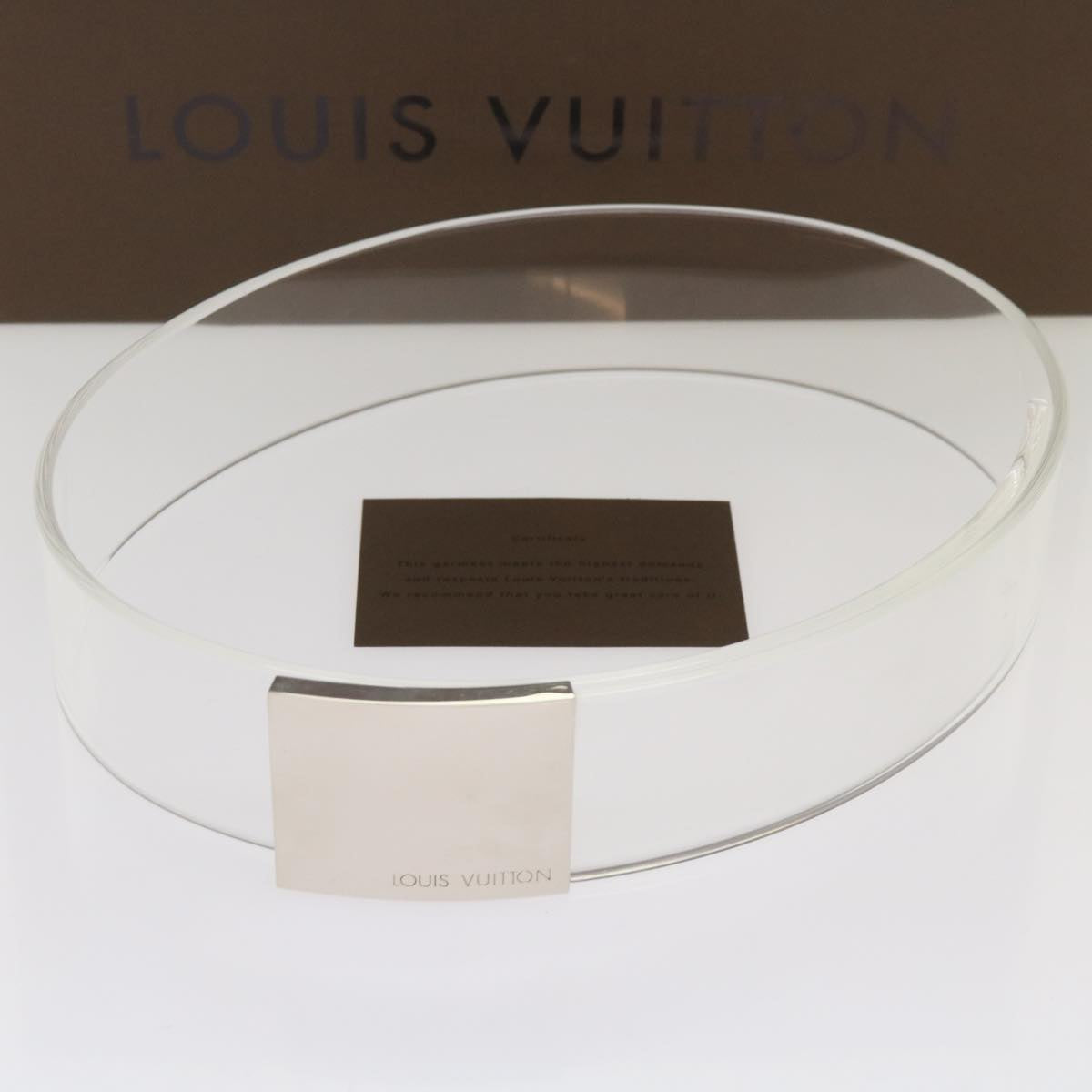 LOUIS VUITTON Belt S Size Clear LV Auth bs12695
